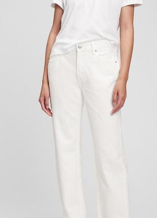 Білі жіночі джинси білі літні джинси прямі джинси жіночі базові джинси літні