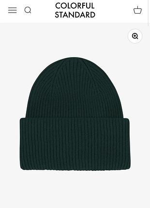 Colorful  standard шапка из 100% merino wool изумрудно-зелёная