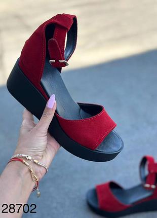 Босоножки женские натуральная замша