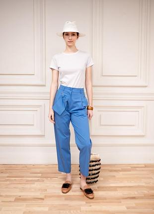 Синие хлопковые брюки с аксессуарным мешочком атика