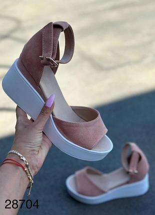 Босоніжки жіночі натуральна замша