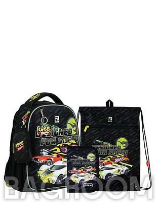 Шкільний набір kite hot wheels set_hw24-555s (рюкзак, пенал, сумка)