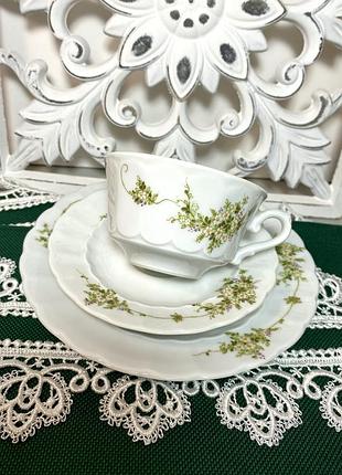 Винтажная фарфоровая чайная тройка «eschenbach» эшенбах 1960-х р