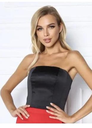 Корсет топ черный атлас 50-52 размер debut debenhams