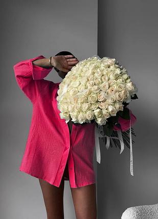 Рубашка женская лен с длинным рукавом 151 mi