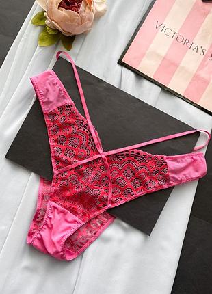 Трусы трусики с переплетами кружевные высокие