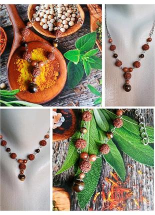 Чокер. ожерелье. с натуральными камнями. авторские украшения. душистые пряности.