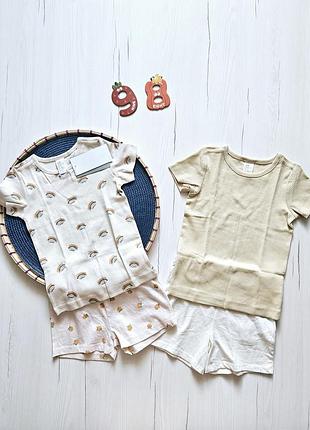 Костюм летний детский 98см, h&amp;m, ovs, c&amp;a, cool club, польша, 2-3роки, комплект для мальчика/девочки, футболка+шорты, майка+шорты