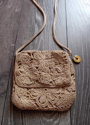Брендовая летняя маленькая вязаная сумочка the sak оригинал