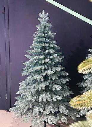 Новогодняя елка литая искусственная бельгийская ель голубая литые ветки 150 см, 180 см, 220 см, 250 см