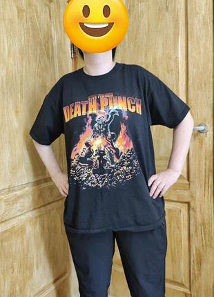 Как новая крутая металл футболка с двухсторонним принтом размер xl унисекс, парней или девушке