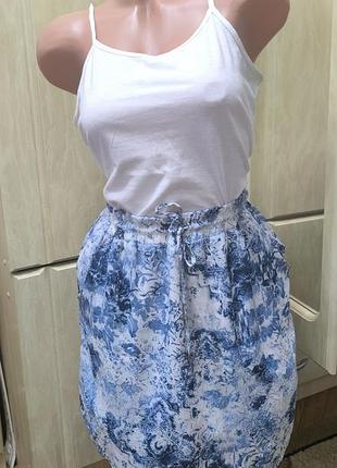 Женская летняя юбка с карманами.