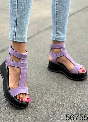 Босоножки женские натуральная замша