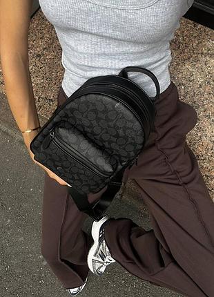 Сумка coach [ пакет, белая коробка] 27х19х12 женская натуральная кожа черный