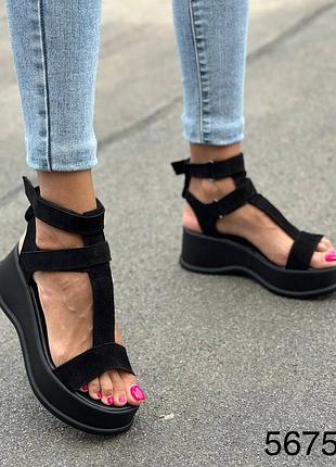 Босоножки женские натуральная замша