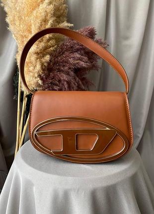 Diesel new brown сумка жіноча шкіряна коричнева