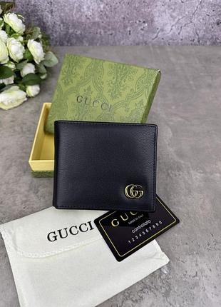 Gucci black 12x10x3 гаманець жіночий шкіряний чорний