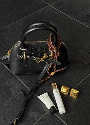 Сумка miu miu miu miu ( коробка] 22х14х7 жіноча натуральная кожа черный