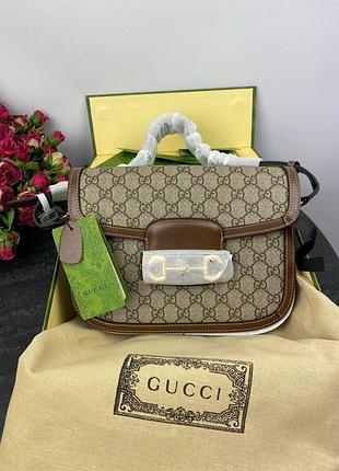 Gucci horsebit 1955 shoulder bag 26x20x8 сумка жіноча шкіряна коричнева
