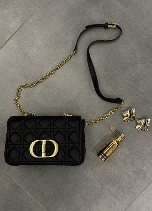 Сумка dior ( коробка) 21х14х9 женская натуральная кожа черный