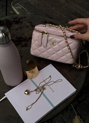 Сумка chanel ( коробка] 17х11х8 жіноча натуральная кожа черный