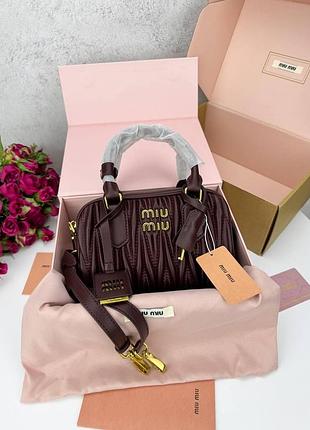 Miu miu black женская сумка замшевая коричневая женская сумка кожаная коричневая