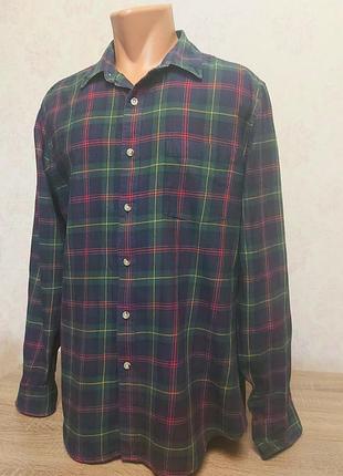 Сорочка у клітинку рубашка topmen 100%  котон індія