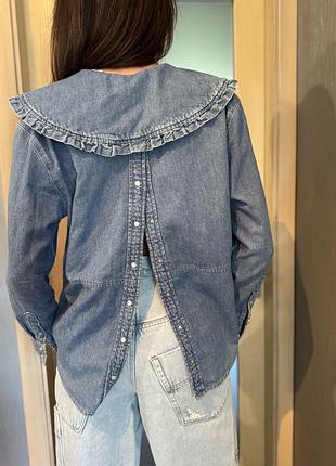 Джинсовая рубашка ganni & levi’s оригинал