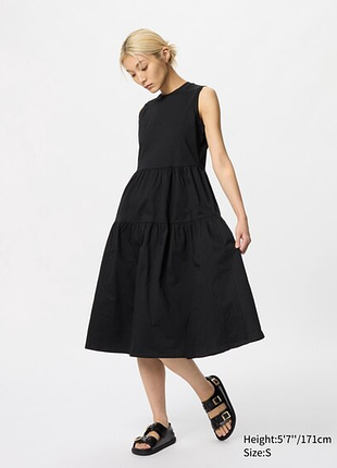 Платье из мерсеризованного хлопка uniqlo