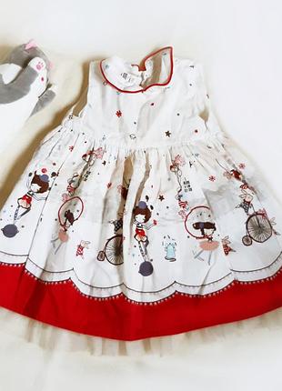 Летнее платье для девочки 2 года брендовое lc waikiki белый сарафан праздничное платье хлопок фатин