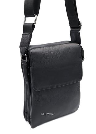 Сумка чоловіча натуральна шкіра leather 8801-1 black