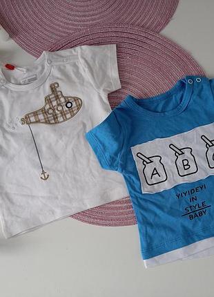 Новые футболки комплект 68 рост