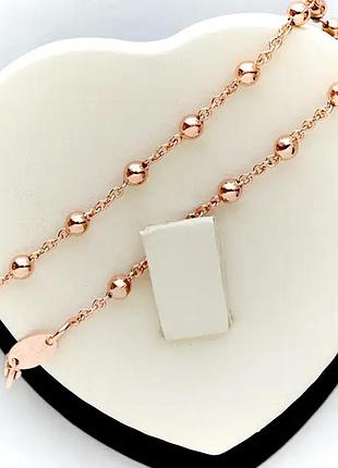 Браслет із кульками (медичне золото) довжина 18 см. ширина 3 мм.