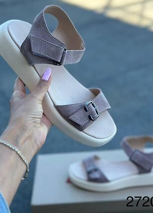 Босоніжки жіночі натуральна замша