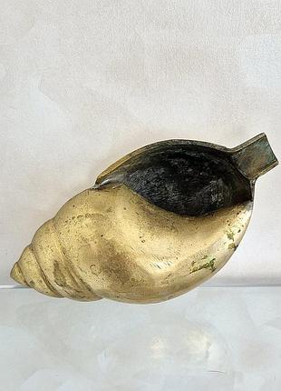 Ракушка винтаж бронза винтажная бронзовая коллекционная рамка