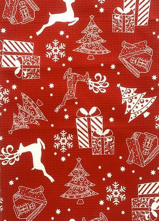 Полотенце с новогодним рисунком, тм "тиротекс"