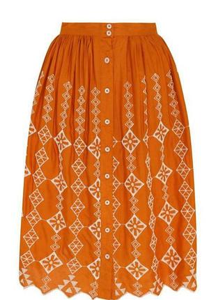 Вышитая натуральная юбка юбка юбка вышиванка george (zara)
