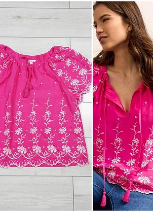 Розовая блузка next прошва р.xl