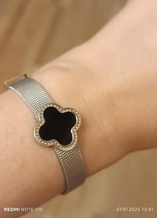 Браслет клевер большой цветок