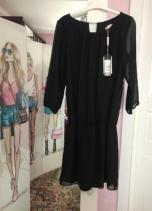 Платье мини с напуском