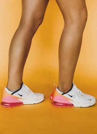 Жіночі кросівки найк nike air max 270 react white/pink