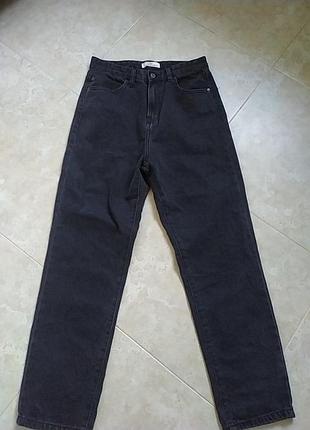 Джинси 👖 женские черные графит базовые.