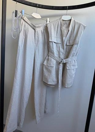 Брендовий жіночий класичний брючний костюм