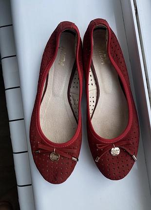 Балетки туфлі червоні жіночі