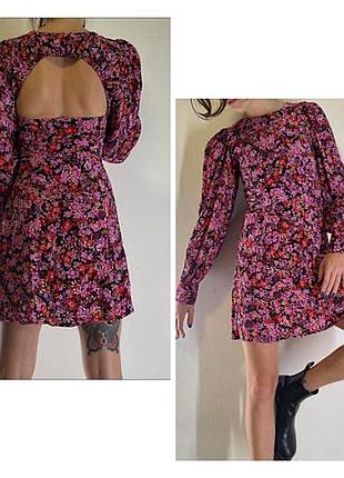 Сукня плаття zara з відкритою спинкою жіноча с-м