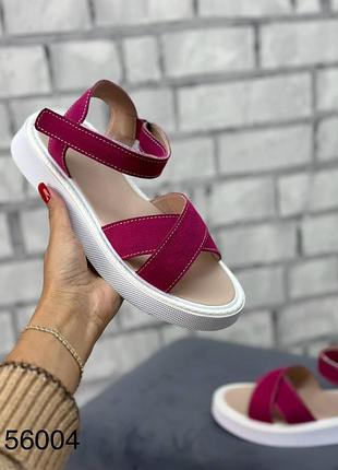 Босоніжки жіночі натуральна замша