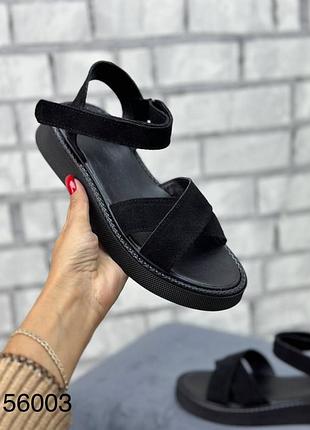 Босоніжки жіночі натуральна замша