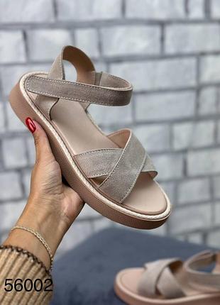 Босоніжки жіночі натуральна замша