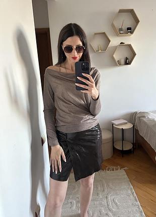 Спідниця із натуральної шкіри