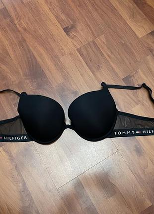 Бюстгальтер з пуш-ап чорний tommy hilfiger